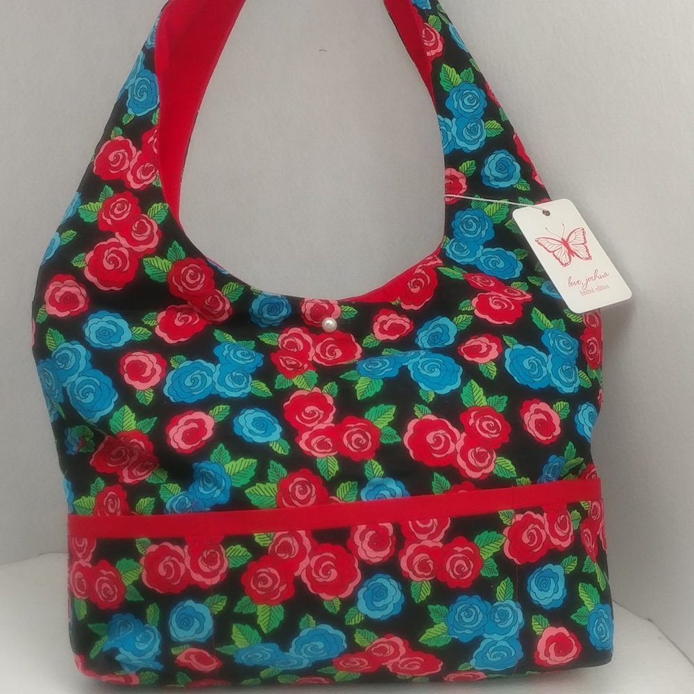 NWT "Rosie" Roses Hobo Shoulder bag